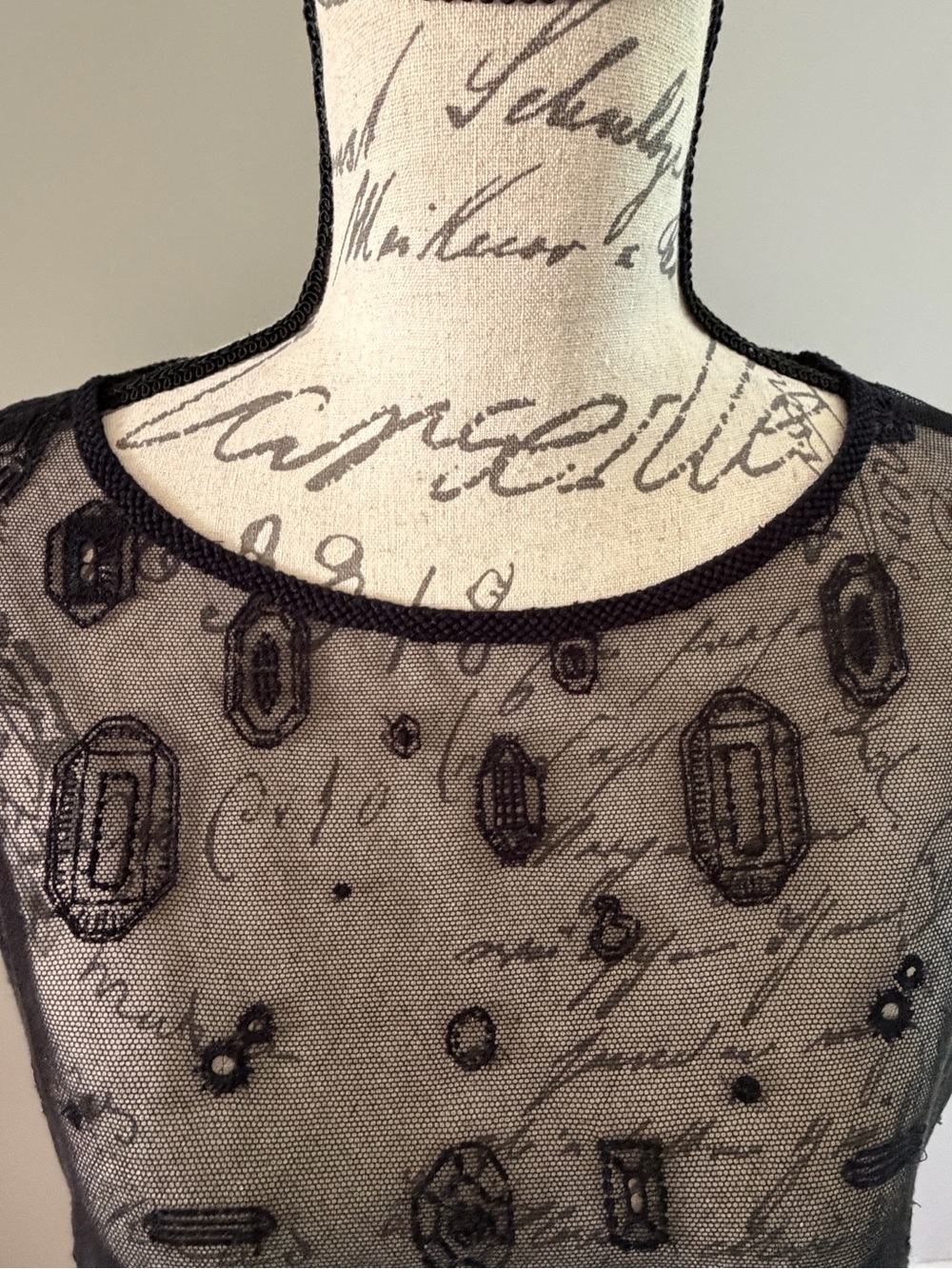 NWT Gorgeous minä perhonen Gemma Tulle Top with Red Gemstone. Women's Size: 36. - Picture 2 of 12